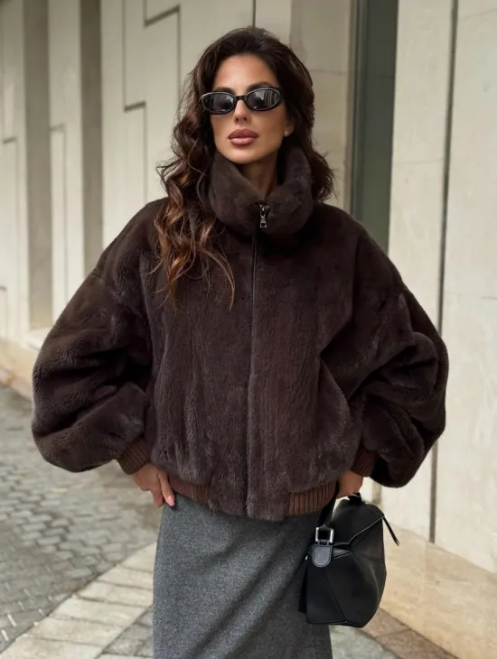Норковая шуба - бомбер