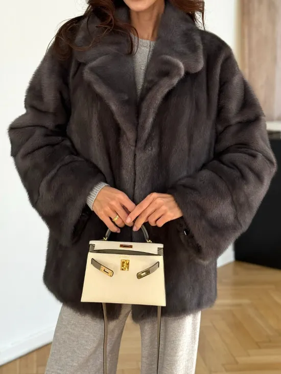 Норковая шуба сапфир