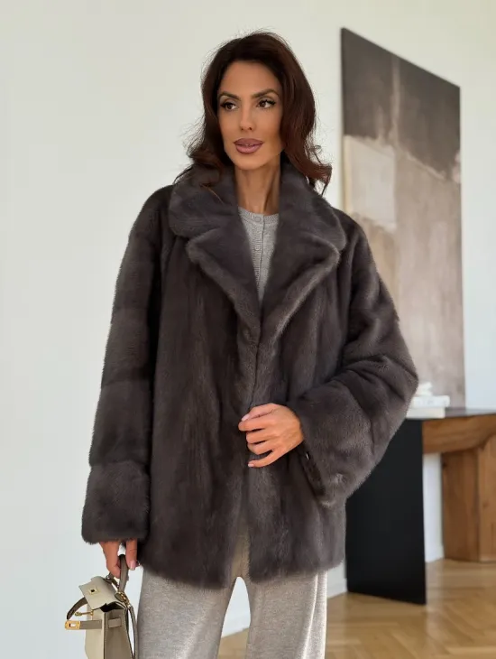 Норковая шуба сапфир