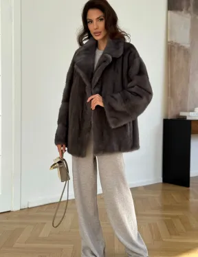 Норковая шуба сапфир