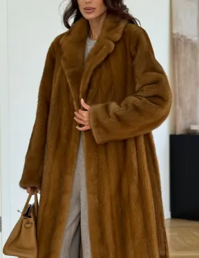 Шуба норковая золотая