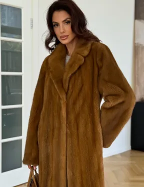 Шуба норковая золотая