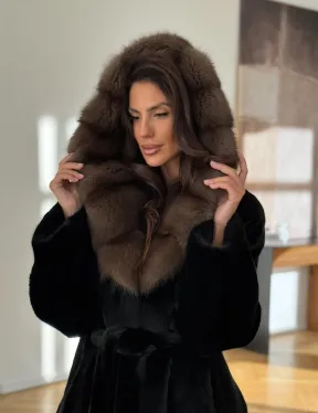 Шуба из меха норки BLACKGLAMA