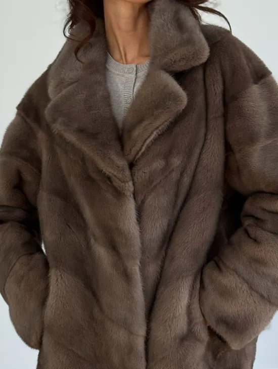 Шуба сasual art из меха норки lavender