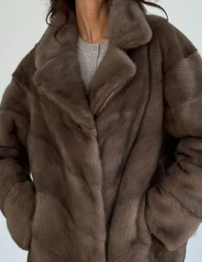 Шуба сasual art из меха норки lavender