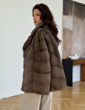 Шуба сasual art из меха норки lavender