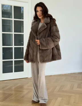 Шуба сasual art из меха норки lavender