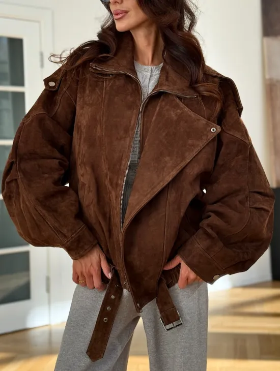 Замшевая куртка женская 2025