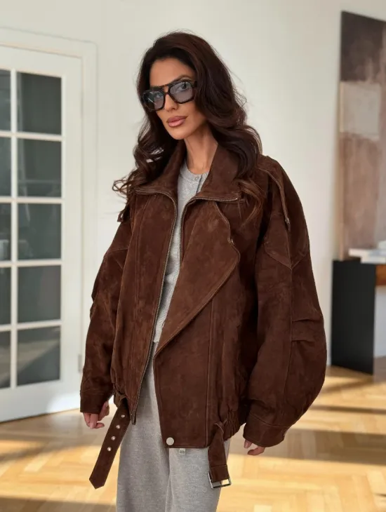 Замшевая куртка женская 2025