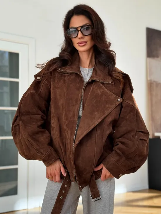 Замшевая куртка женская 2025