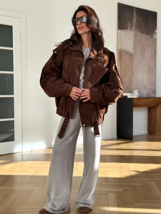 Замшевая куртка женская 2025