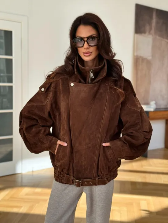 Замшевая куртка женская 2025