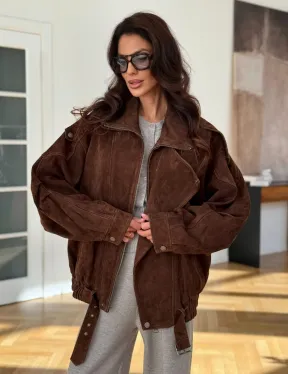 Замшевая куртка женская 2025