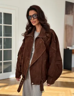 Замшевая куртка женская 2025