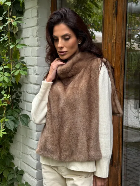 Манишка меховая из норки