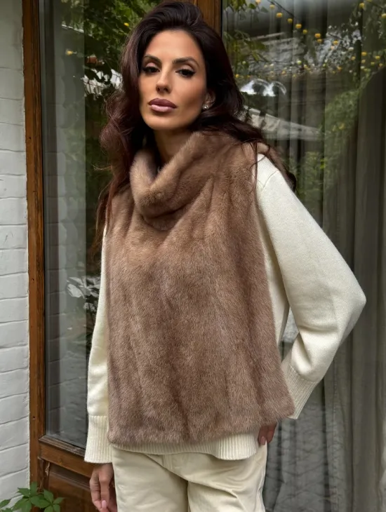 Манишка меховая из норки