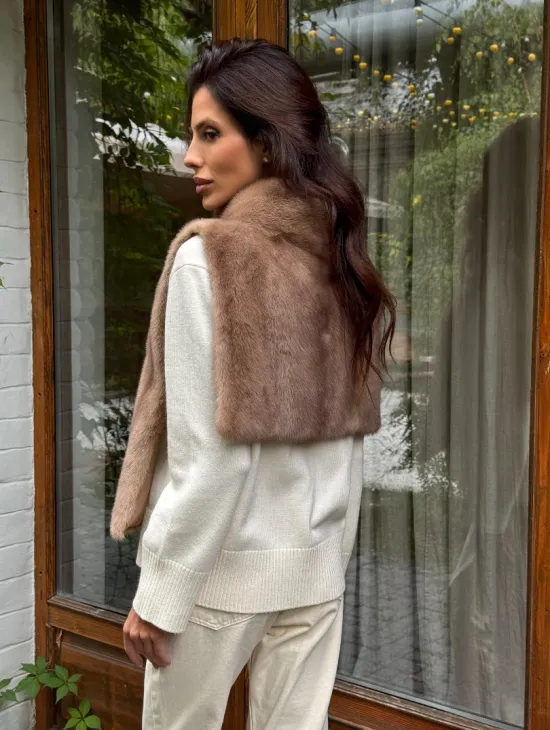 Манишка меховая из норки