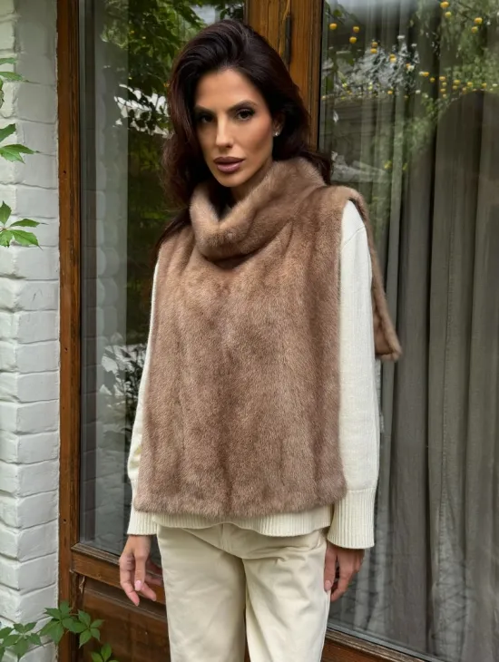 Манишка меховая из норки