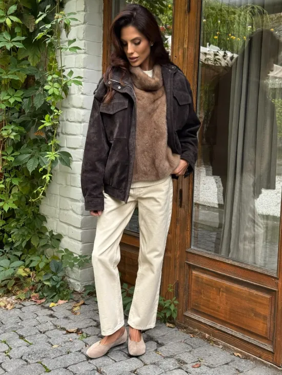 Манишка меховая из норки