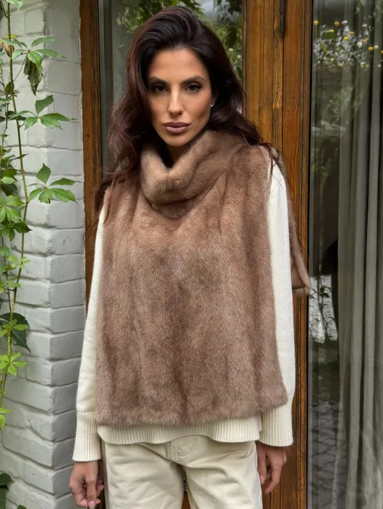 Манишка меховая из норки