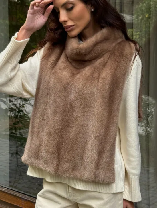 Манишка меховая из норки