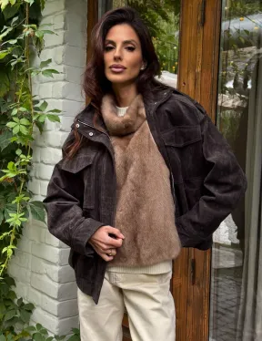 Манишка меховая из норки