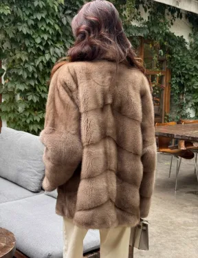 Шуба норковая автоледи - пастель