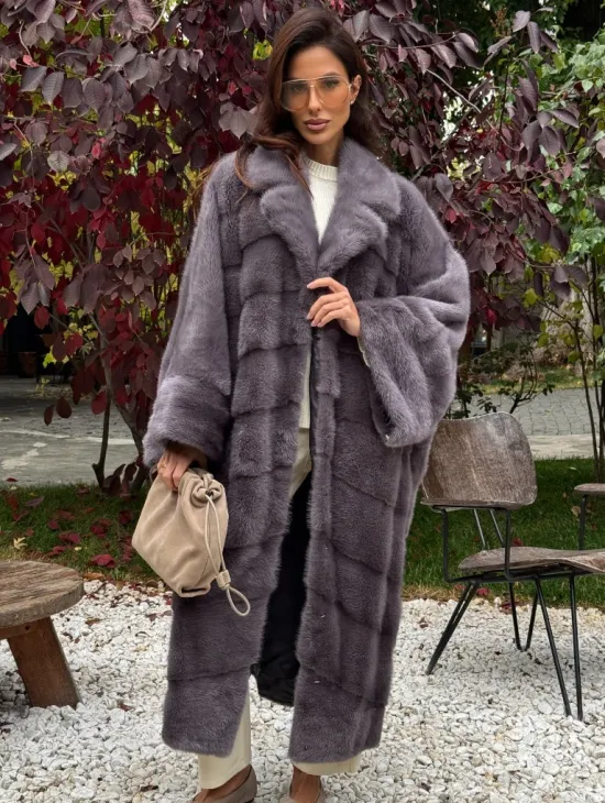 Норковая шуба оверсайз