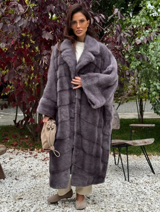 Норковая шуба оверсайз