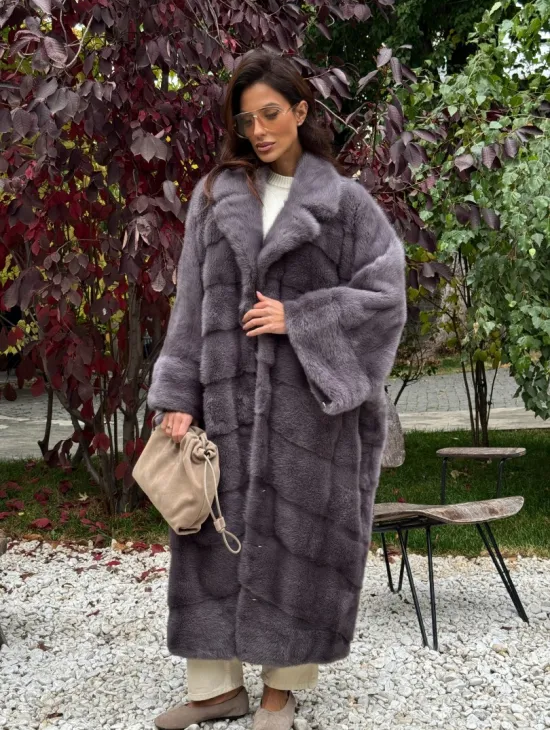 Норковая шуба оверсайз