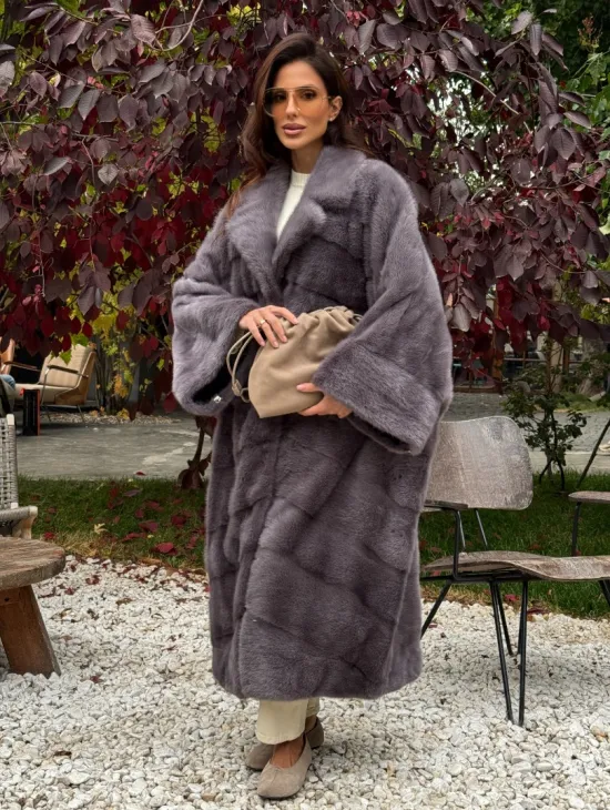 Норковая шуба оверсайз