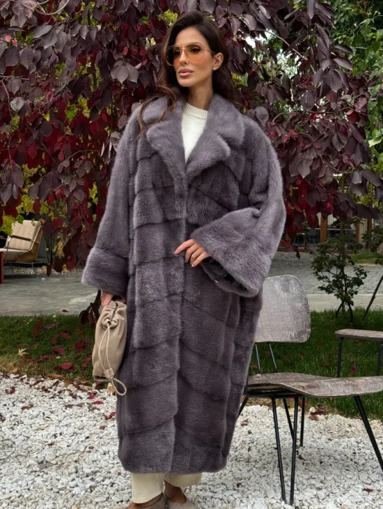 Норковая шуба оверсайз