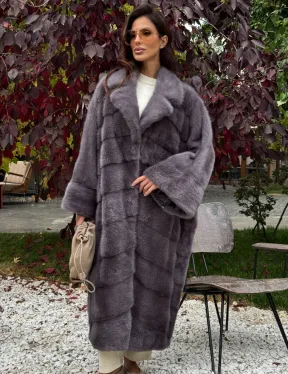 Норковая шуба оверсайз