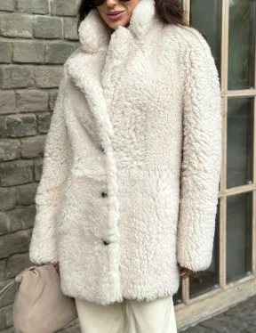 Женская дубленка - мех тиградо