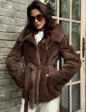 Шуба автоледи с капюшоном
