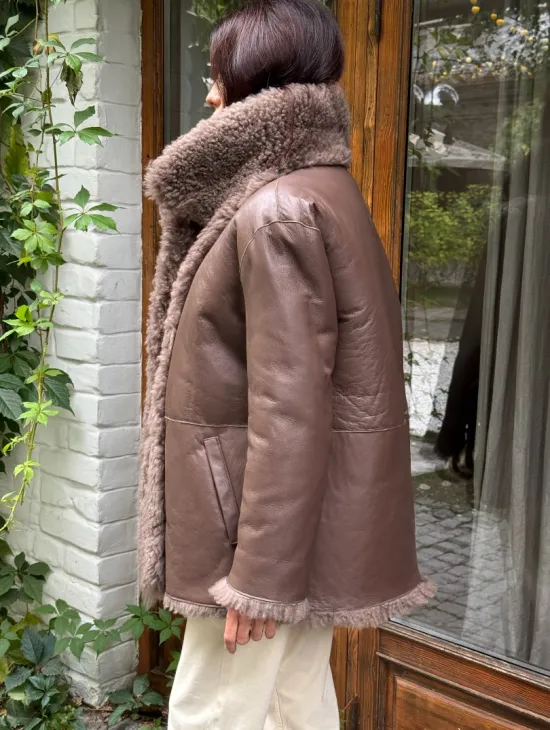 Шуба - дубленка двухсторонняя