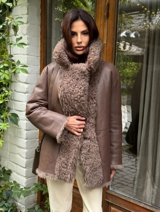 Шуба - дубленка двухсторонняя