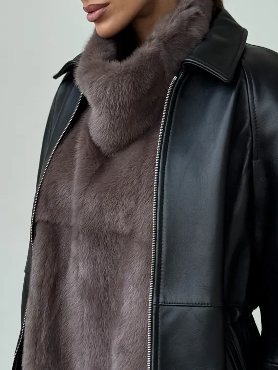 Норковая женская манишка