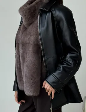 Норковая женская манишка