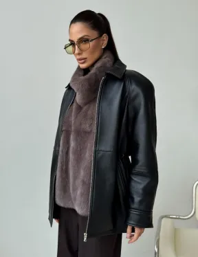 Норковая женская манишка