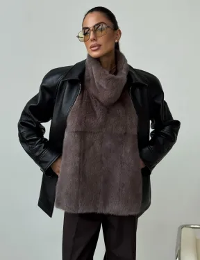 Норковая женская манишка