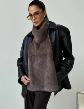 Норковая женская манишка