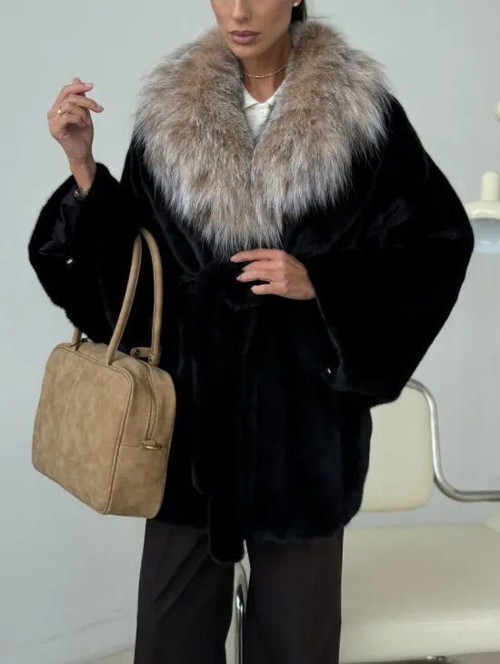 Норковая шуба с рысью