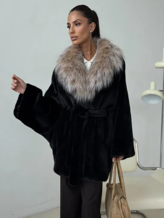 Норковая шуба с рысью