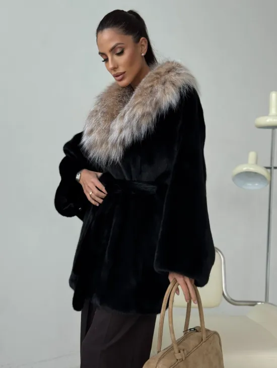 Норковая шуба с рысью