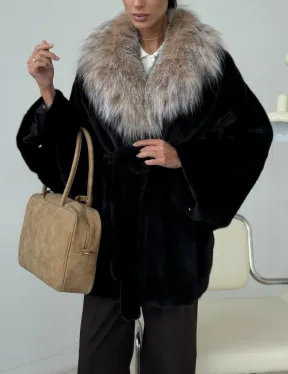 Норковая шуба с рысью