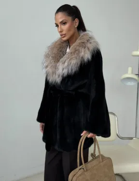 Норковая шуба с рысью