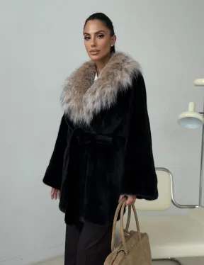 Норковая шуба с рысью
