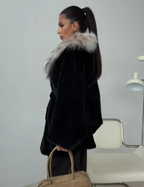 Норковая шуба с рысью
