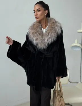 Норковая шуба с рысью